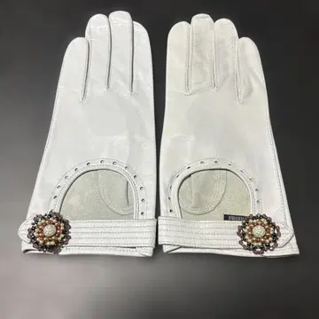 양가죽 장갑 이탈리아제 7.5인치 21cm 화이트 (라이트 그레이)