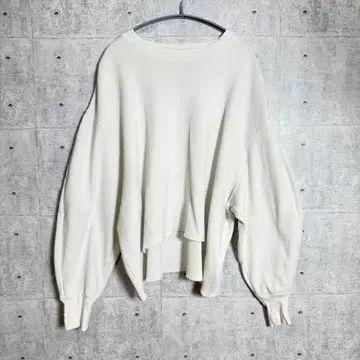 MANOF 마노프 소매 볼륨 와플 긴팔 티셔츠