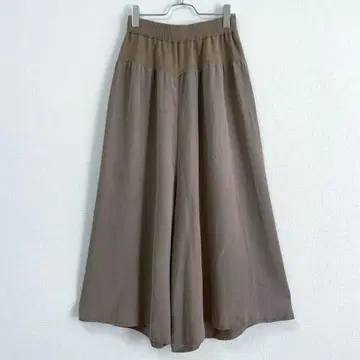 BEARDSLEY 비어즐리 허리 리브 와이드 이지 팬츠 카키