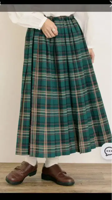 이번 시즌 새상품 사만사 모스모스 체크 플리츠 스커트