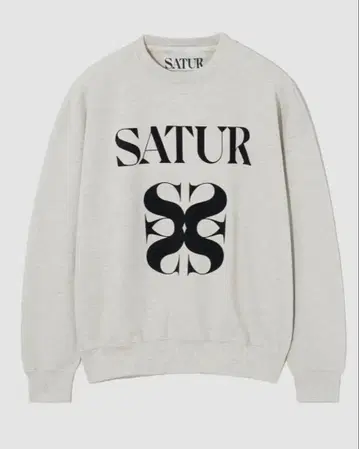 SATUR 세터 아이보리 로고 맨투맨 트레이닝복 M 사이즈