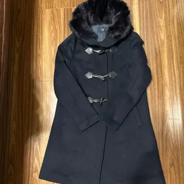 쉽스 더플 코트 퍼 달린 후드 쉽스 네이비