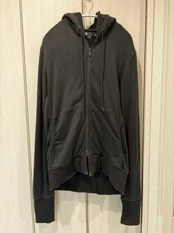 더블 지퍼 리브 후드티