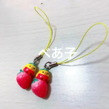 리락쿠마 키이로이트리 마스코트 컬렉션 딸기 스트랩