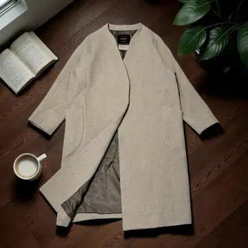 새상품급 sophila 소피라 울 노카라 코트