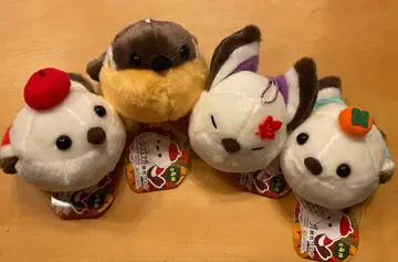 복복 시마연가 가을 컬러의 날 봉제 인형 키링 4종 컴플리트 세트