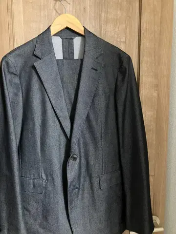 특가 새상품급 BEAMS HEART 블랙 샴브레이 데님 셋업