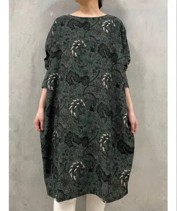 비어즐리 페이즐리 말 원피스 그린