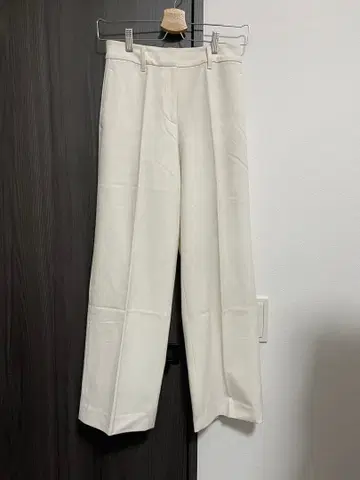 PLST 화이트 와이드 팬츠