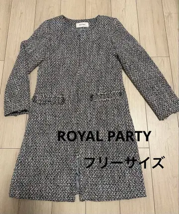 로얄 파티 트위드 코트 프리 사이즈