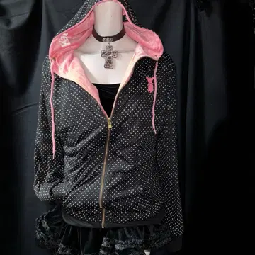 헤이세이 갸루 Y2K 그런지 모리걸 페어리 위시코어 후드티