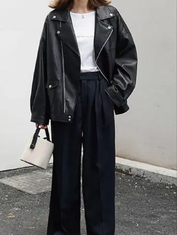 오버 사이즈 라이더 자켓