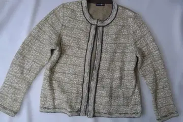 타카시마야 백화점 캐시미어 혼방 노카라 니트 디자인 가디건 L