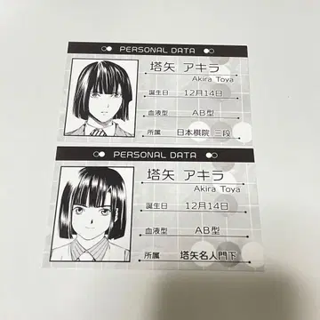 히카루의 바둑 원화전 교토 토우야 아키라 프로필 카드