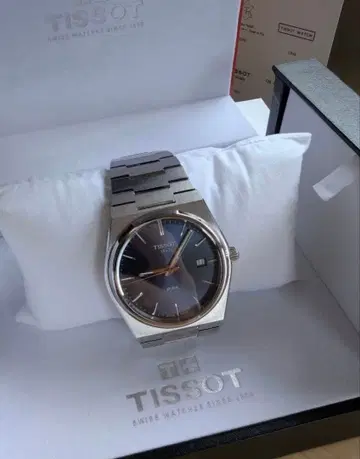 TISSOT PRX 자동 와인딩 손목시계 다크 블루