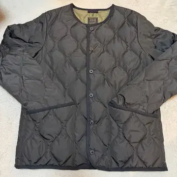 TAION U넥 버튼 자켓 블랙