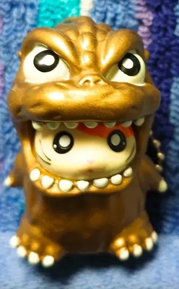 고질라 피규어 골드 컬러 약 8cm