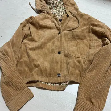 ZARA 후드 부착 코듀로이 자켓 M