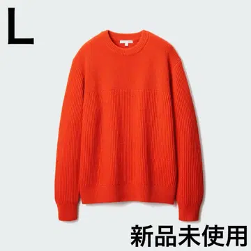 리브 크루넥 스웨터 JWA JW 앤더슨 오렌지 L 25FW