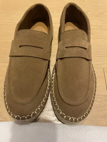 ZARA 스플릿 스웨이드 주트 로퍼 에스파드리유