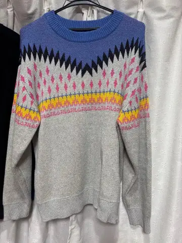 FILA 니트 스웨터 그레이