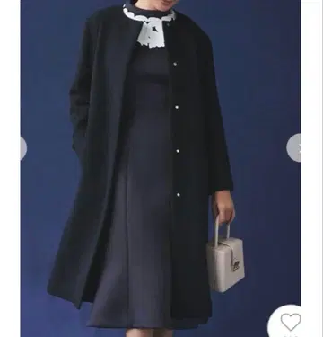 [클리닝 완료] CELFORD 셀포드 노카라 코트 36 네이비