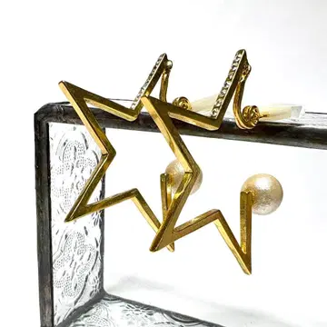 별 모양 골드 귀찌