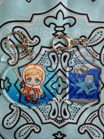 진격의 거인 그래프 아트 엘빈 진격의 공상거인 수족관 아크릴 키링 세트