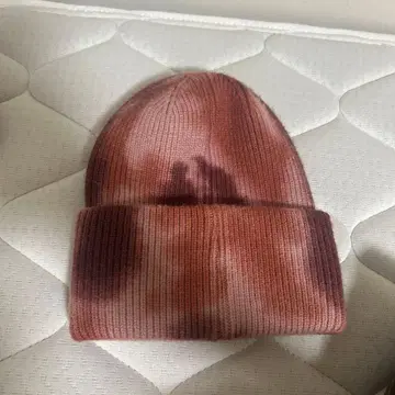 cityboy 브라운 타이 다이 니트 모자