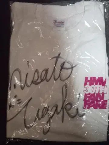 우가키 미사토 친필 사인 HMV 30주년 셔츠