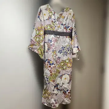 SOU SOU 꽃무늬 기모노풍 롱 원피스