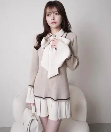 LIP SERVICE 셔츠 도킹 플리츠 원피스