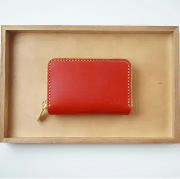 라운드 지퍼 미니 지갑 부테로 레드