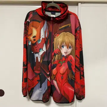 COSPA 코스파 시키나미 아스카 랑그레이 풀 그래픽 드라이 후드티 XL