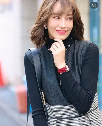 chesty 클래시컬 하운드 투스 드레스