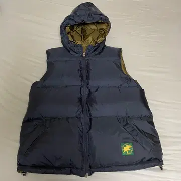 HUNTING WORLD 남성용 리버서블 다운 베스트 네이비/올리브