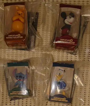 디즈니 미니어처 패키지 컬렉션 가챠 전 4종 세트