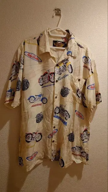 할리데이비슨 올 패턴 레이온 셔츠 M