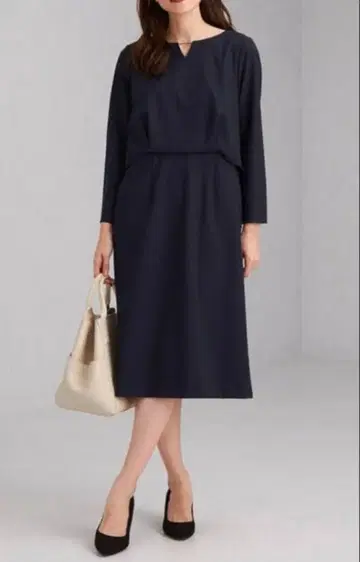 그린 라벨 릴랙싱 졸업 의류 포멀 원피스 네이비 38 M