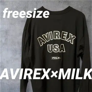 AVIREX MILK 콜라보 롱티 프리 사이즈