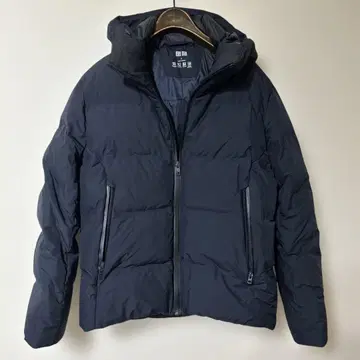 UNIQLO 후드 부착 다운 자켓 S 네이비