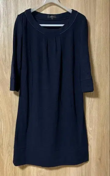 리플렉트 네이비 7부 소매 원피스