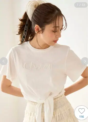 스나이델 [ Chacott ] Sustainable 로고 T셔츠