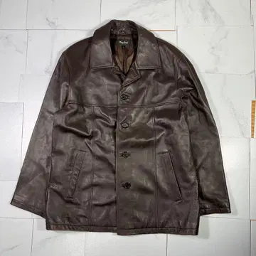 새상품급 베이리프 bay leaf 가죽 코트 양가죽 천연 가죽 L