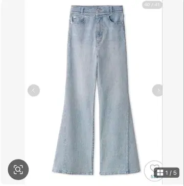 Sustainable 스트레치 플레어 데님 팬츠 LBLU 00 XS