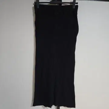 글로벌 워크 리브 타이 스커트 백 슬릿 블랙 [ S ]