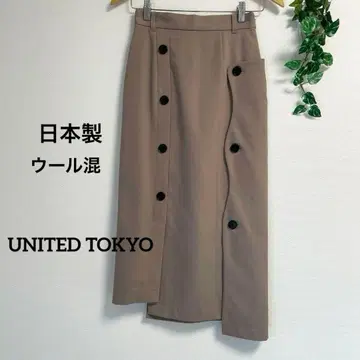 UNITED TOKYO*일본제 울 혼방 개성있는 타이트 스커트