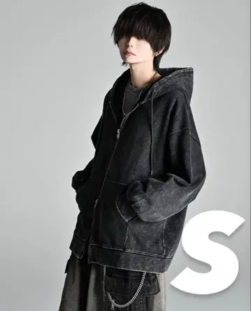 welise x 이누카이쿄 케미컬 오버다이 헤비웨이트 더블 집업 후드티