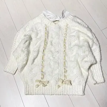 LIZ LISA 스웨터 복슬복슬 돌먼 슬리브 리본