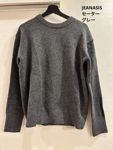 [ 미사용 새상품 ] JEANASIS 울 블렌드 브라이트 크루넥 풀오버